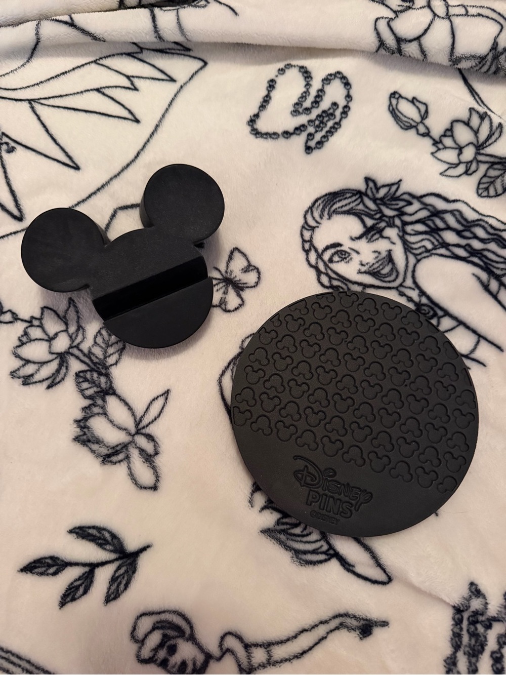 Disney Black Mickey Business Card Stand and Pin Display Set